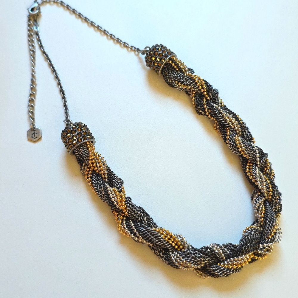 Touchstone Crystals Swarovski Twisted Metals Necklace - Picture 5 of 7